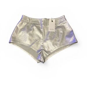 AKIRA Metallic Silver Skirt